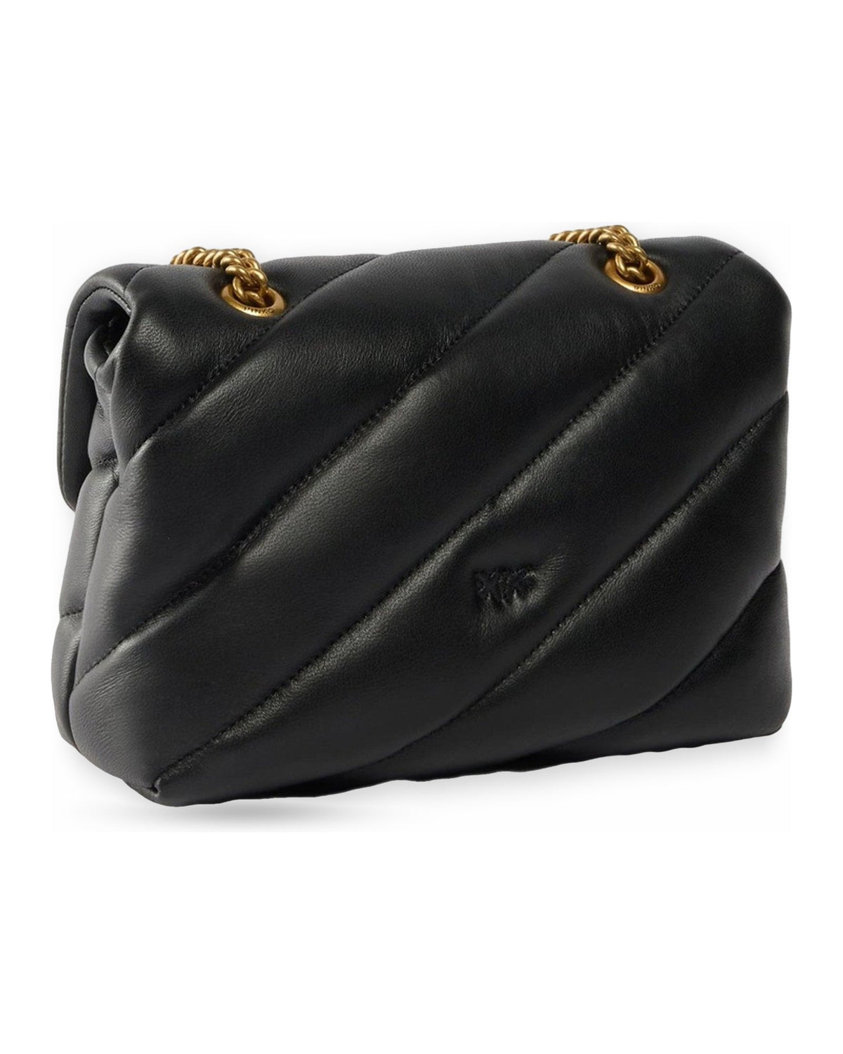 Borse a spalla Donna Pinko - Puff Mini New Buckle Sheep Nap - Nero