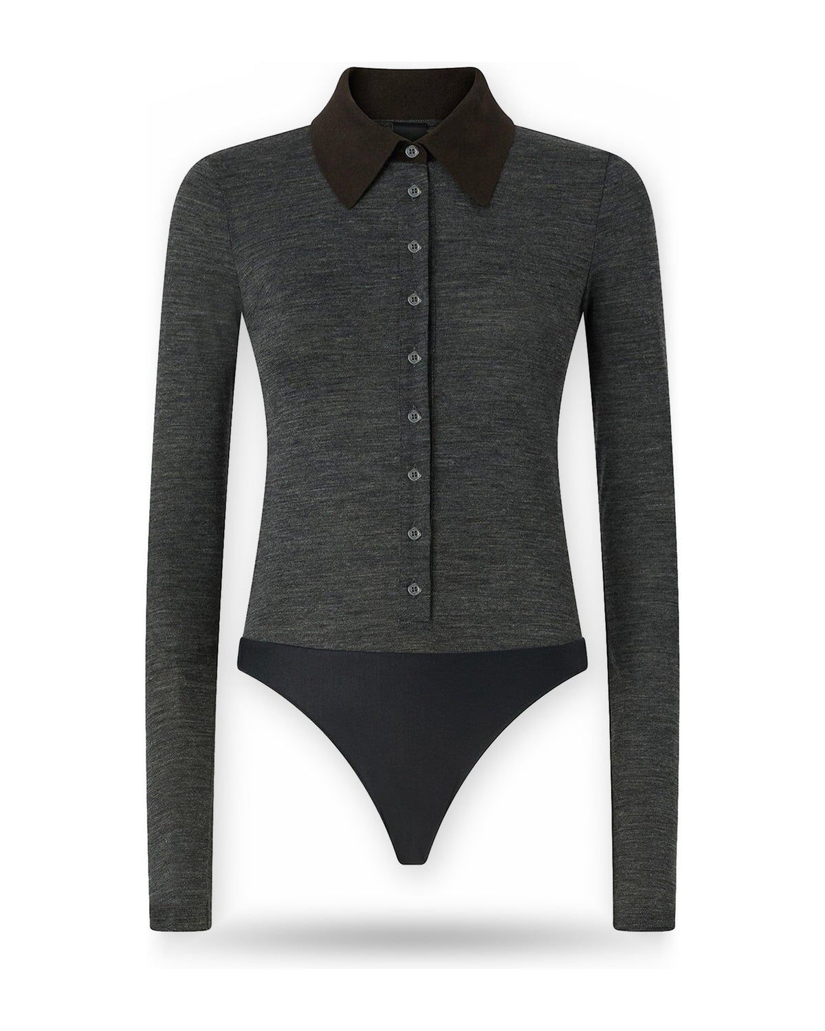 Body Donna Pinko - Rubesco Body Jersey Misto Lana - Grigio