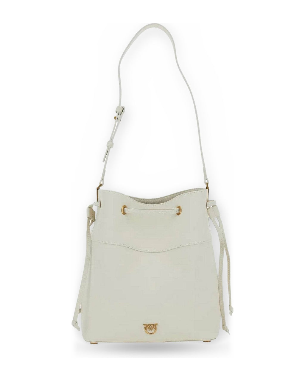 Borse a spalla Donna Pinko - Secchiello Classic Pelle Botta - Bianco