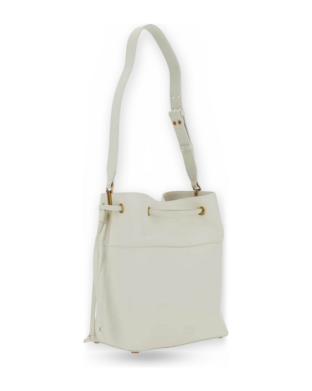 Borse a spalla Donna Pinko - Secchiello Classic Pelle Botta - Bianco