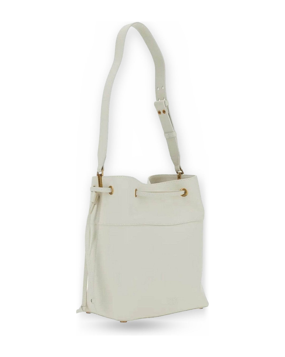 Borse a spalla Donna Pinko - Secchiello Classic Pelle Botta - Bianco
