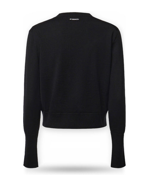 Cardigan Donna Pinko - Tallin Cardigan Fine Pure Meri - Nero