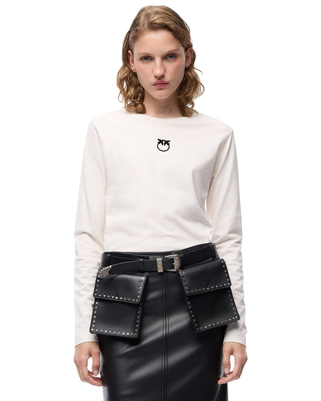 T-shirt Donna Pinko - Toblino T-Shirt Jersey Logo Fl - Beige
