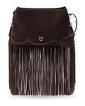 Borse a spalla Donna Pinko - Triplet Mini Fringes Suede - Marrone