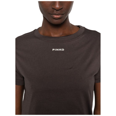 T-shirt Donna Pinko - Basico T-Shirt Jersey Logo Pin - Marrone Testa Moro