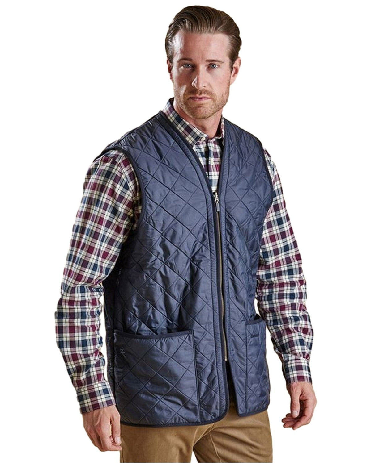 Gilet Uomo Barbour - Polarquilt Waistcoat Zip Liner - Blu