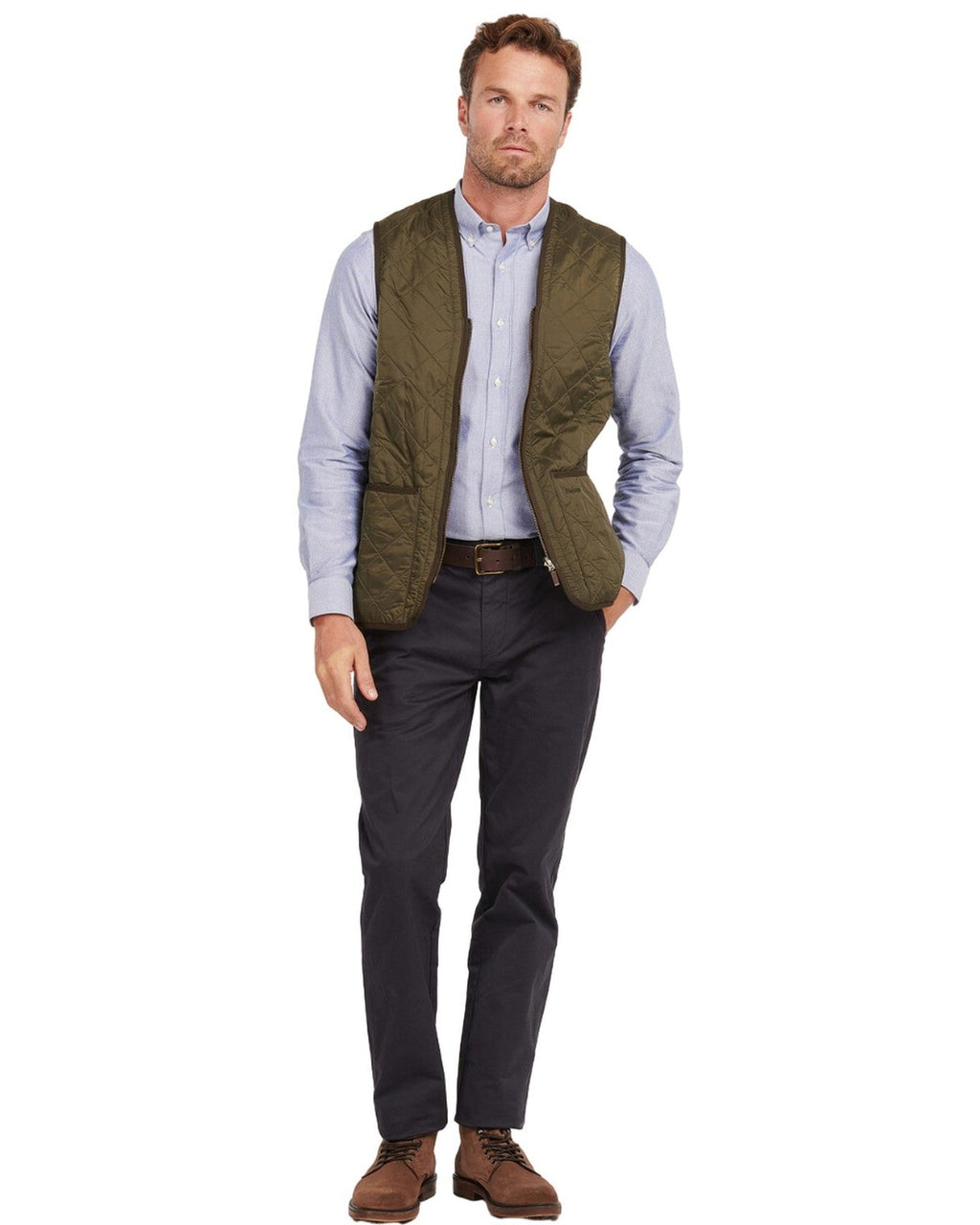 Gilet Uomo Barbour - Polarquilt Waistcoat Zip Liner - Verde