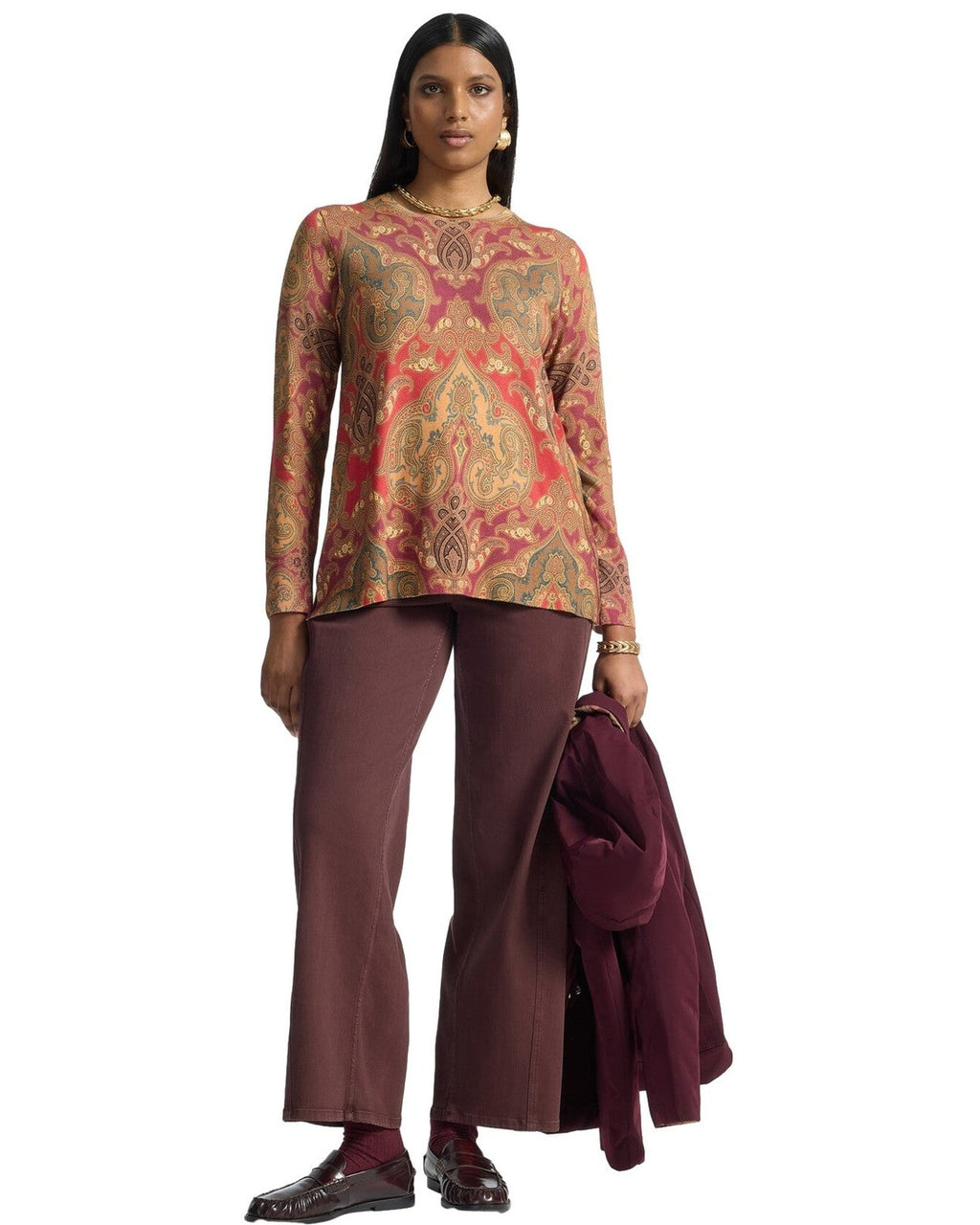 Maglioni Donna Elena Mirò - Pullover M101Z0 - Rosa/Arancio
