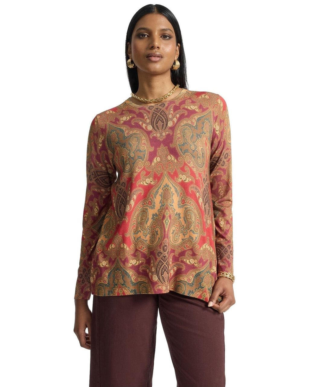 Maglioni Donna Elena Mirò - Pullover M101Z0 - Rosa/Arancio