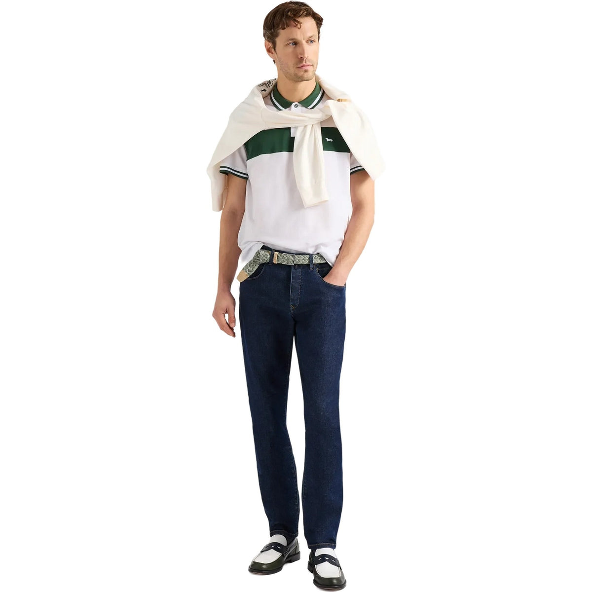 Polo Uomo Harmont & Blaine - Polo fascia contrasto - Bianco