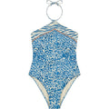 Costumi interi Donna Mc2 Saint Barth - Foulard Bandeau One Piece Swimsuit - Blu