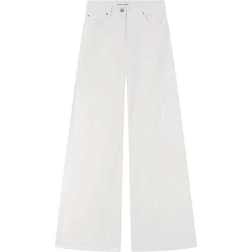 Jeans Donna Pinko - Wendy Wide Leg Twill Lyocell - Bianco