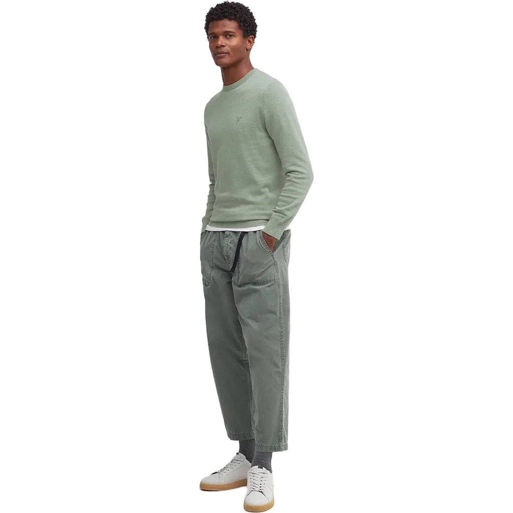Maglioni Uomo Barbour - Pima Cotton Crew - Verde-Gianni Foti