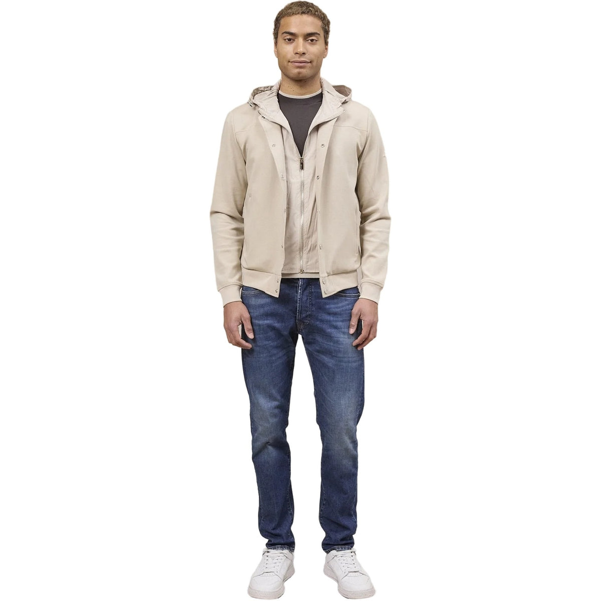 Giubbini Uomo Heskimo - Bomber Capp Staccabie Supima C - Beige
