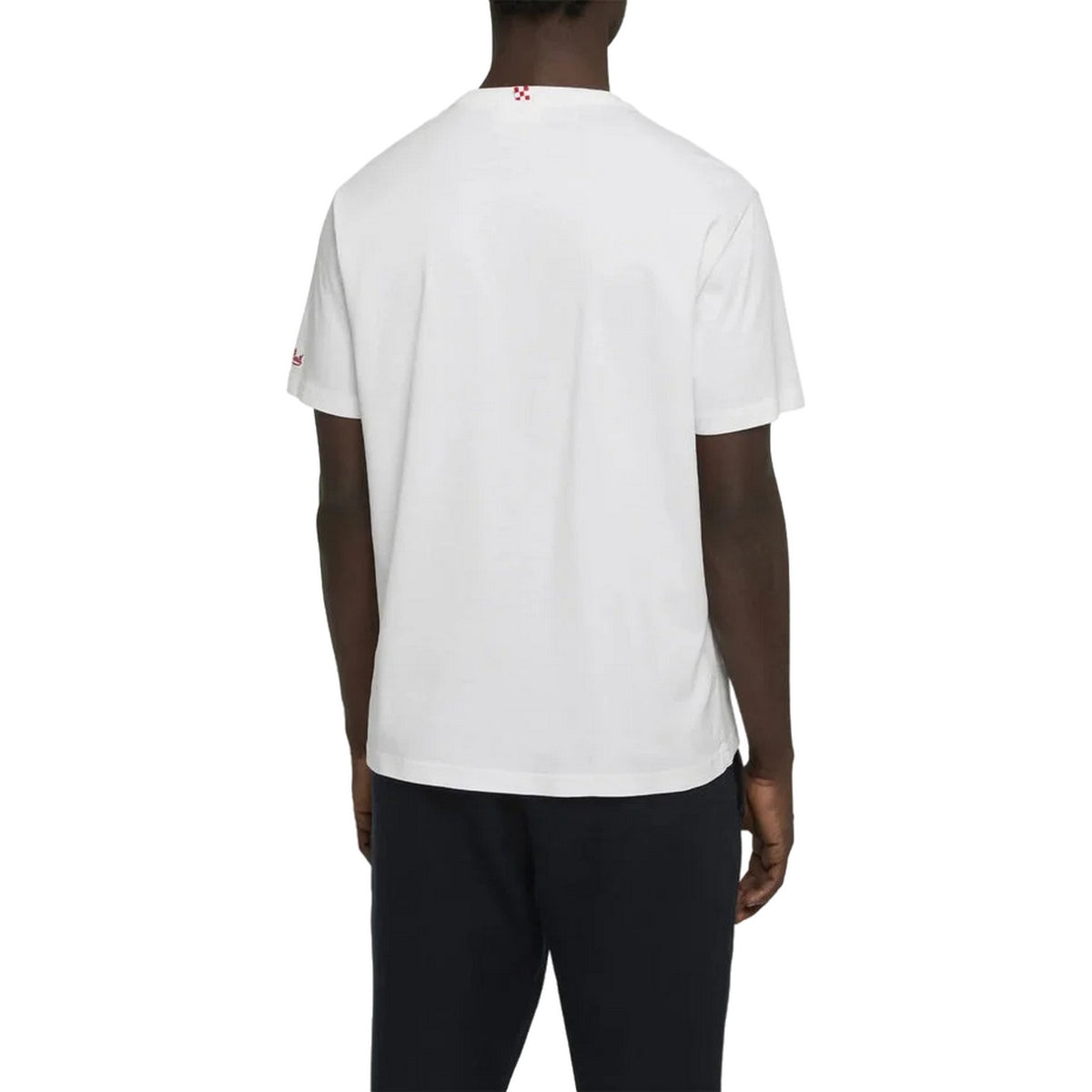 T-shirt Uomo Mc2 Saint Barth - T-Shirt With Embroidery - Bianco