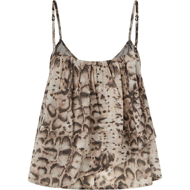 Canotte e top Donna Pinko - Udine Top Mussola Stampa Snake - Beige