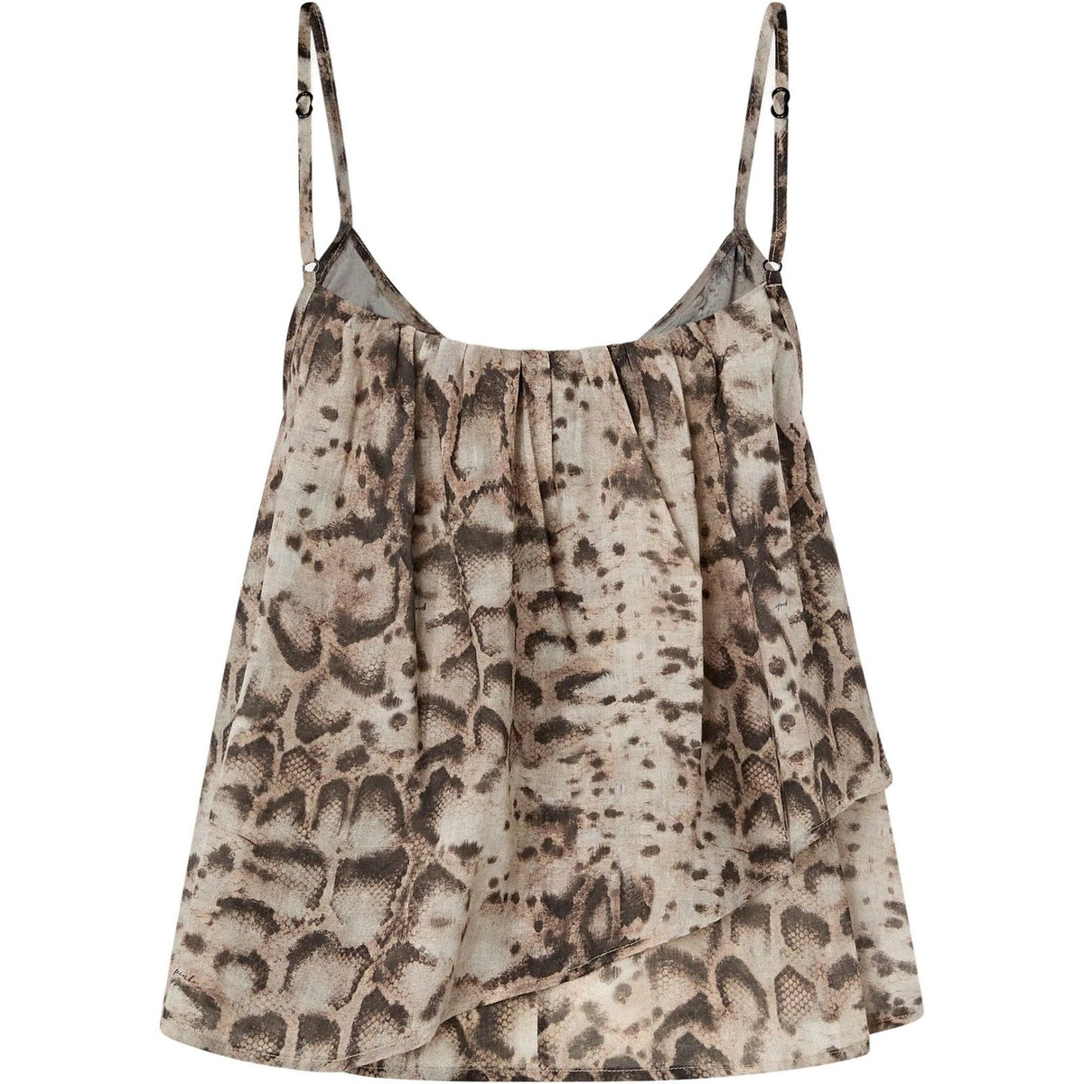Canotte e top Donna Pinko - Udine Top Mussola Stampa Snake - Beige