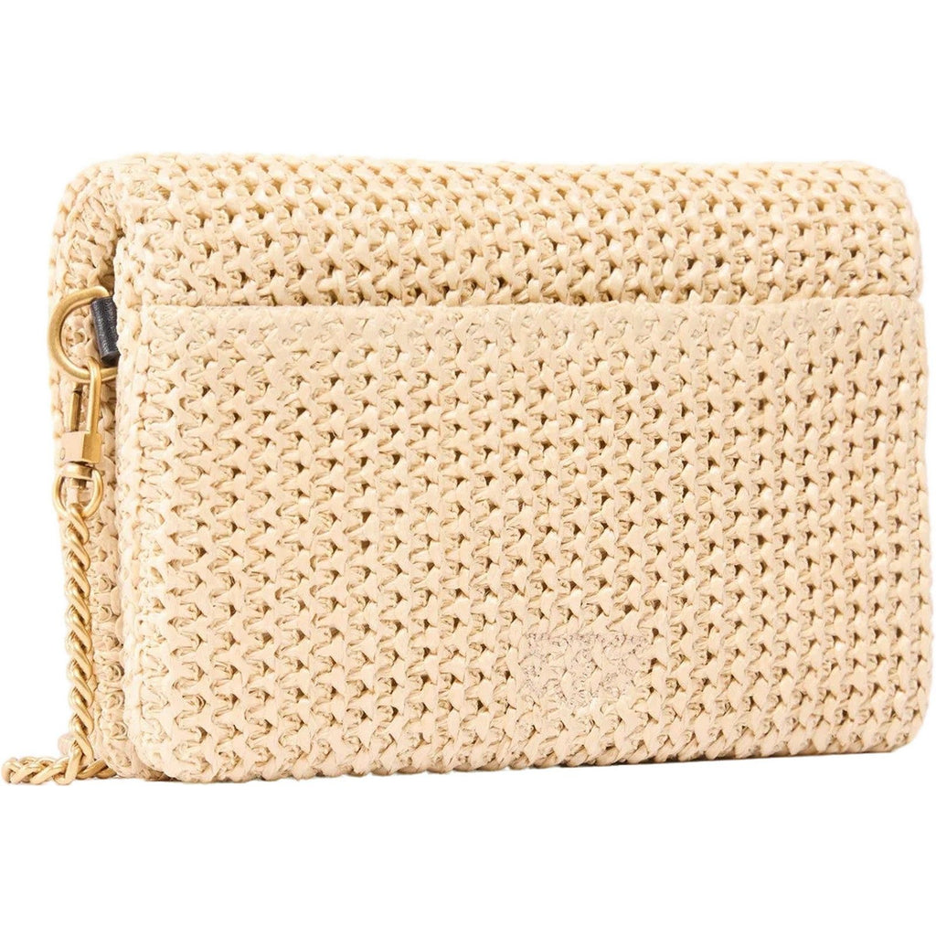 Borse a spalla Donna Pinko - Click Soft Horizontal Mini Raf - Beige