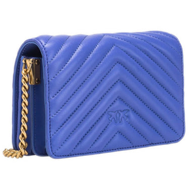 Borse a spalla Donna Pinko - Love Click Mini Sheep Nappa Ch - Blu di Pinko su Gianni Foti
