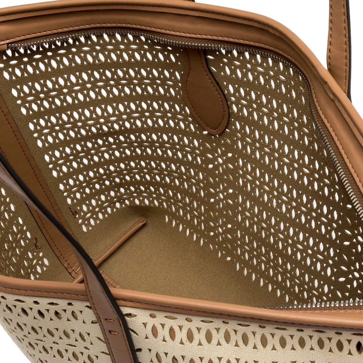 Borse a spalla Donna Gianni Chiarini - BORSA TESSUTO e PELLE - Panna