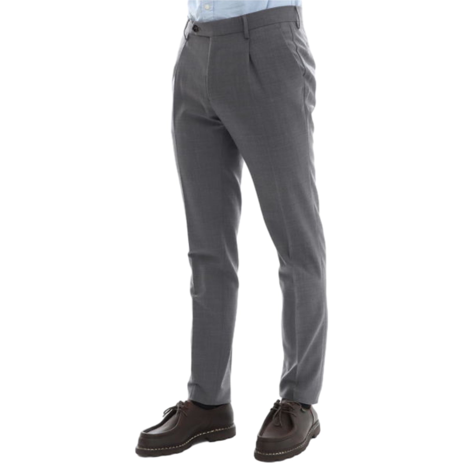 Pantaloni Uomo Berwich - Pantalone Soft Fit Con Elastico - Grigio