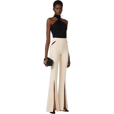 Pantaloni Donna Elisabetta Franchi - Pantalone - Bianco-Gianni Foti