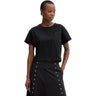 T-shirt Donna Twinset - T-Shirt In Jersey Con Ricamo "T" - Nero