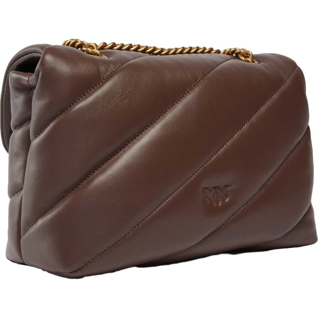 Borse a spalla Donna Pinko - Love Classic Puff Cl Sheep Nap - Marrone