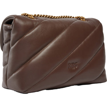 Borse a spalla Donna Pinko - Love Classic Puff Cl Sheep Nap - Marrone
