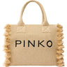 Borse a spalla Donna Pinko - Beach Shopper Rafia - Beige di Pinko su Gianni Foti