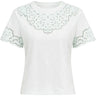 T-shirt Donna Twinset - T-Shirt In Jersey M/C Con Ricamo - Bianco