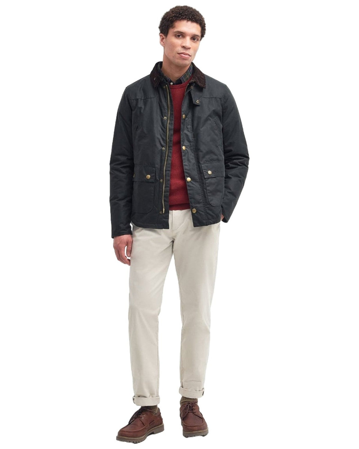 Giubbotti Uomo Barbour - Reelin Wax Jacket - Verde