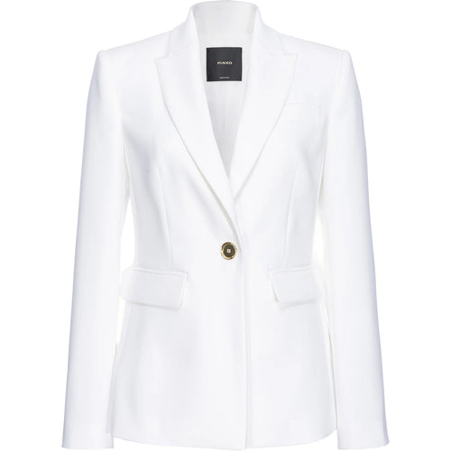 Pinko Women's Suit Jackets and Blazers - Humahuaca Stretch Crepe Jacket - White