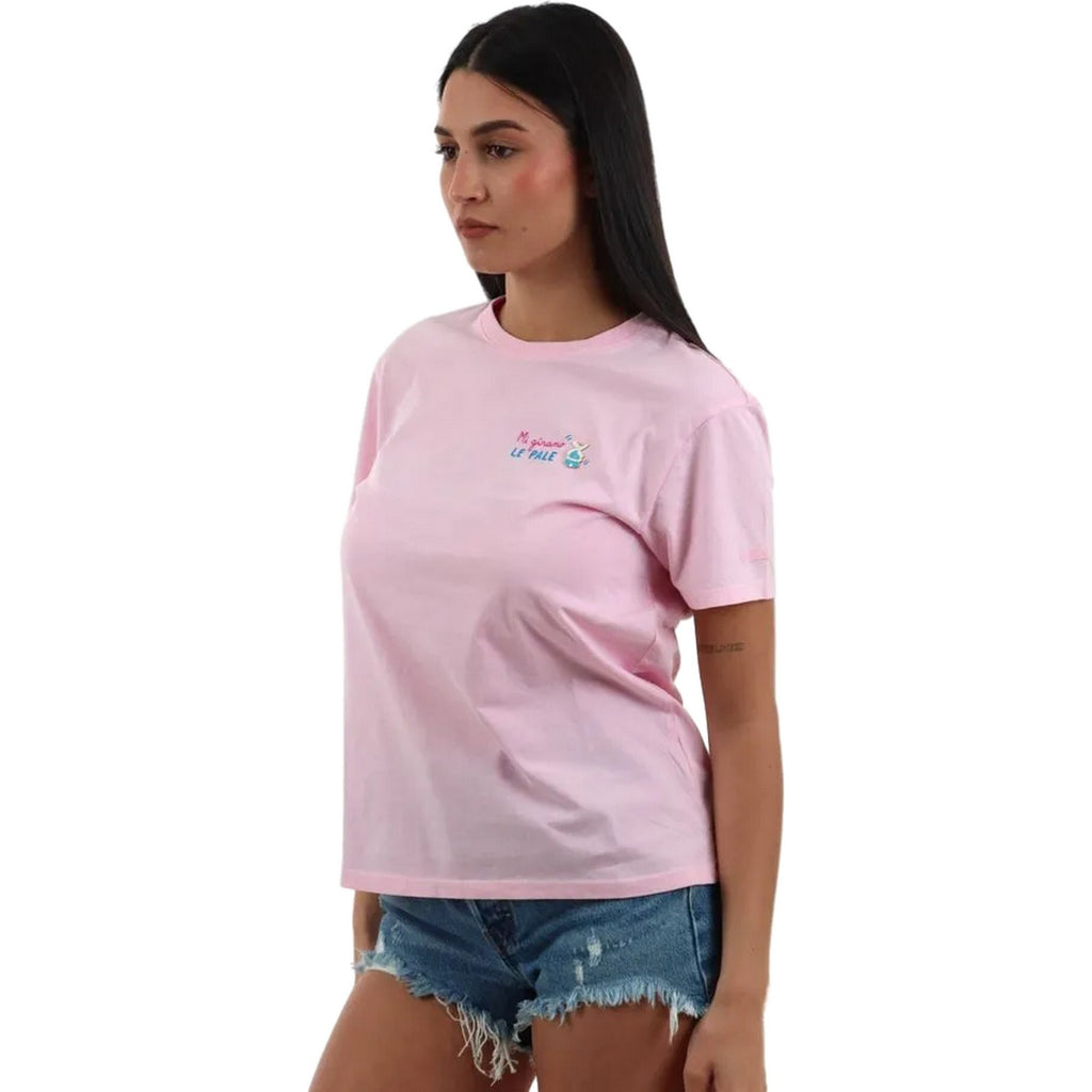 T-shirt Donna Mc2 Saint Barth - Cotton Crew Neck T-Shirt - Rosa
