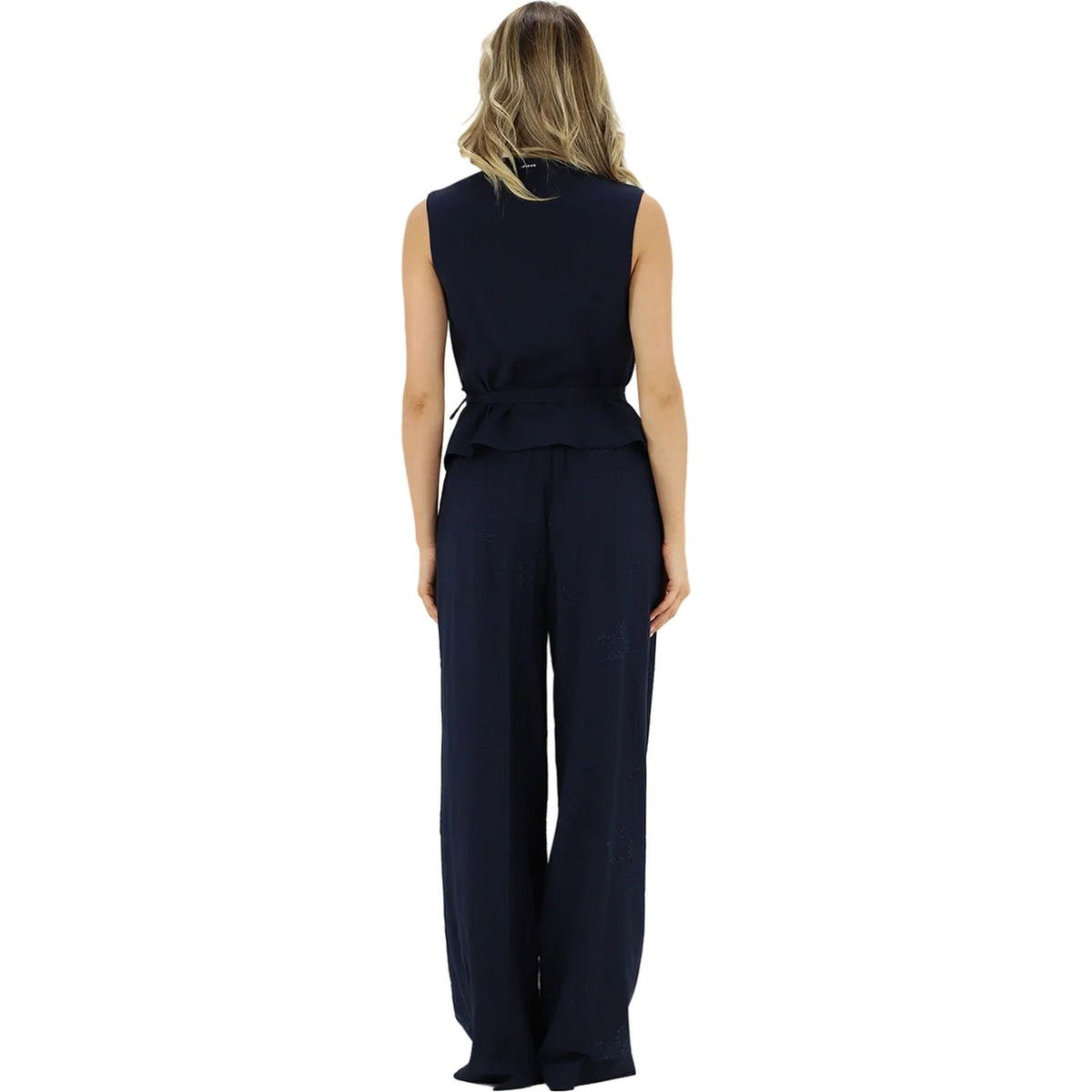 Gilet Donna Twinset - Gilet Corto C/Cintura Ricamato - Blu