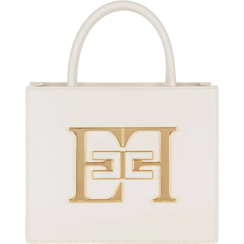 Borse a mano Donna Elisabetta Franchi - Borsa a mano piccola con logo - Bianco