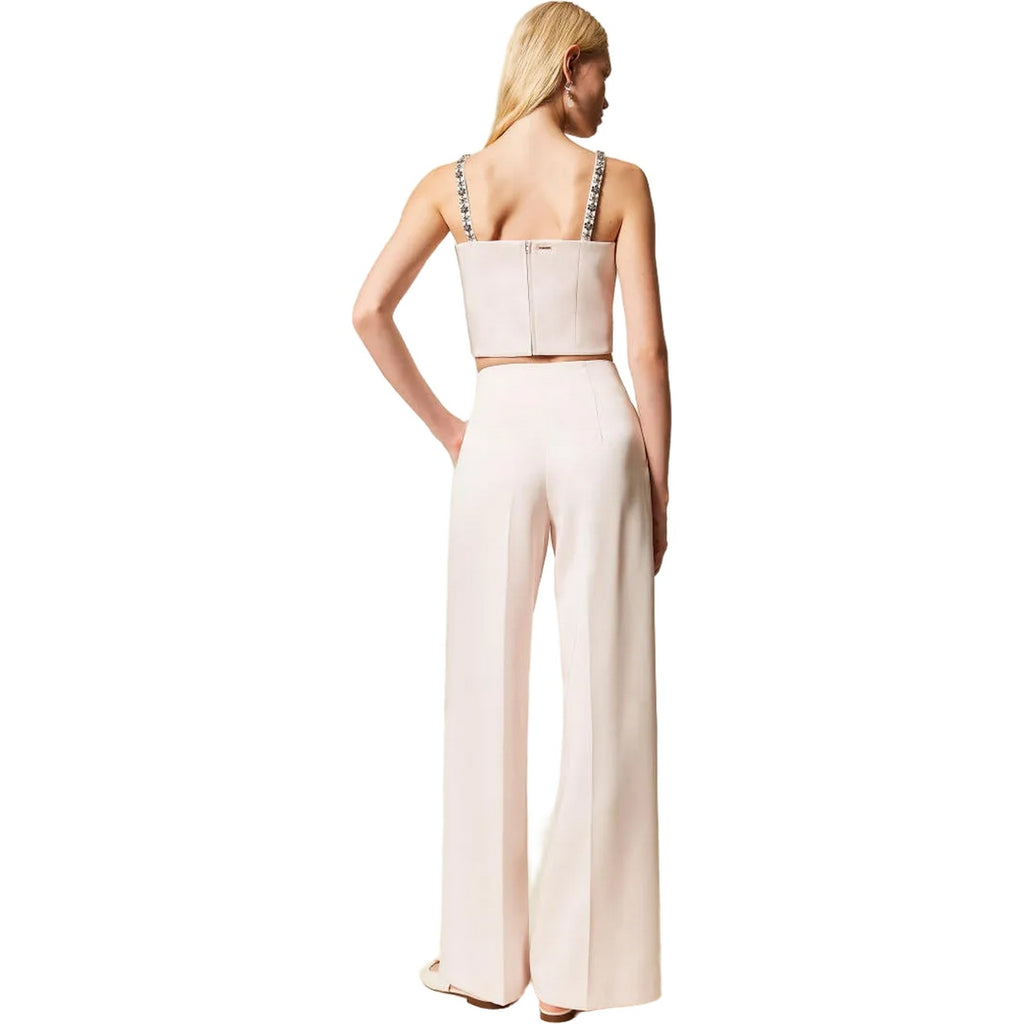 Pantaloni Donna Twinset - Pantalone Palazzo - Rosa-Gianni Foti