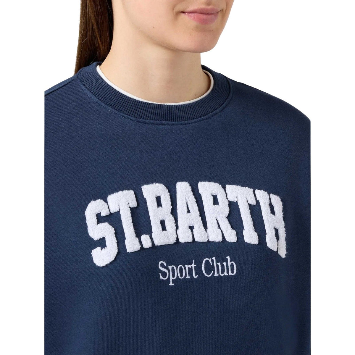 Felpe senza cappuccio Donna Mc2 Saint Barth - Woman Cotton Fleece Crewneck Sweatshirt - Blu