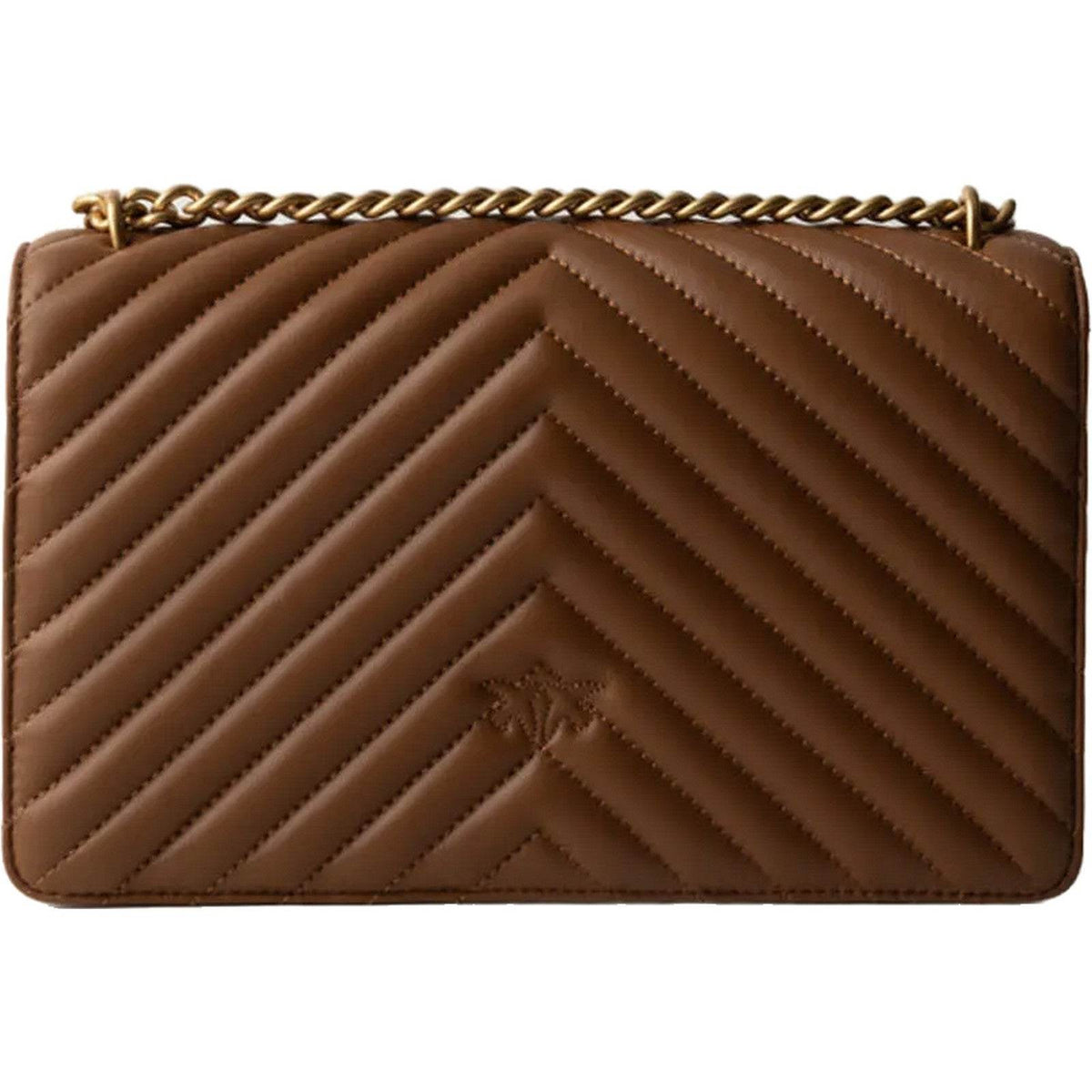 Borse a spalla Donna Pinko - Love One Classic Dc Sheep Napp - Marrone