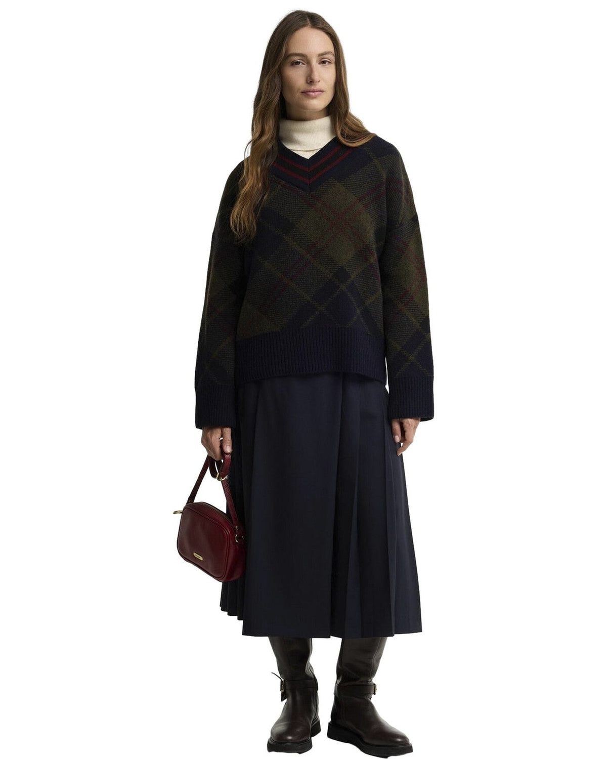 Maglioni Donna Barbour - Shae Knitted Jumper - Blu/Verde