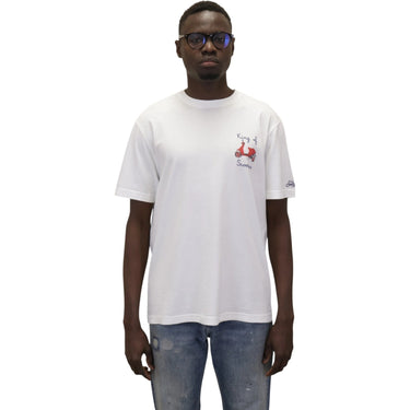 T-shirt Uomo Mc2 Saint Barth - T-Shirt With Embroidery - Bianco