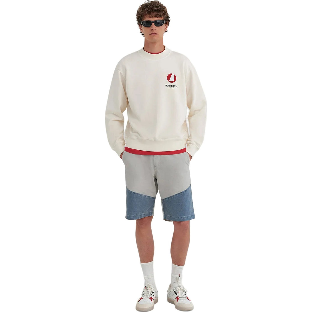 Felpe senza cappuccio Uomo Murphy&Nye - Sheave Sweatshirt - Bianco