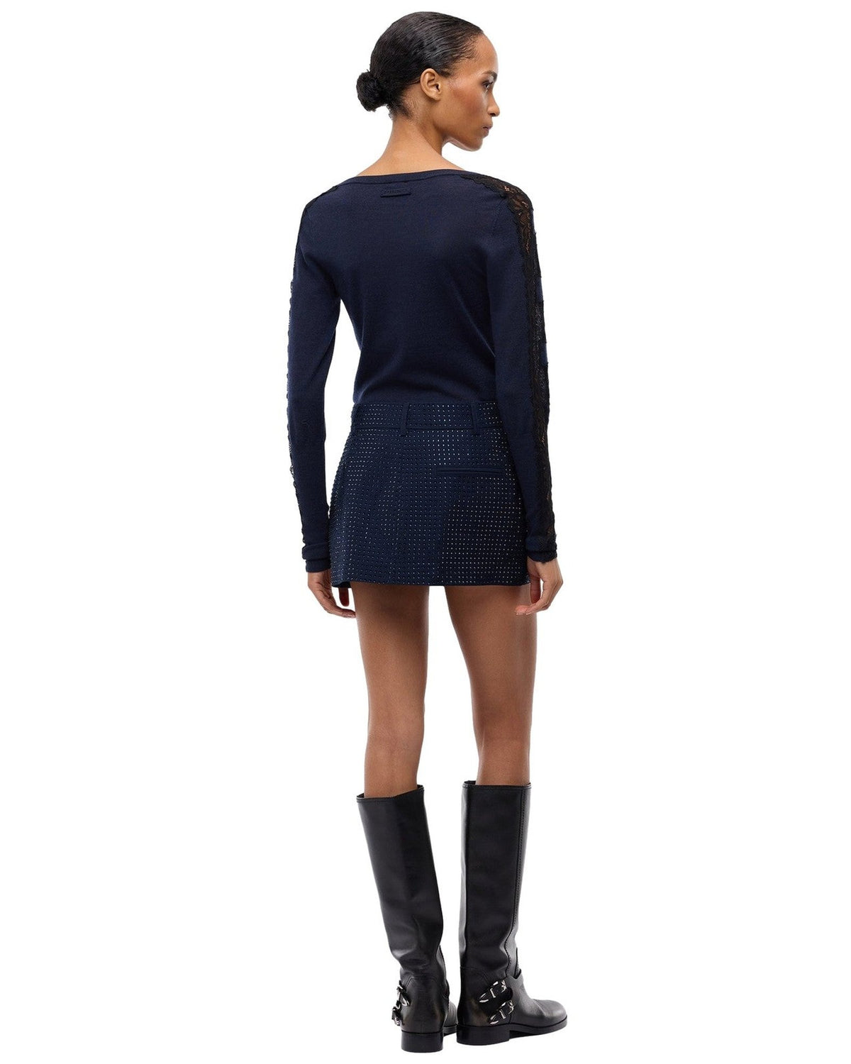 Gonne casual Donna Pinko - Soave Gonna Tinto Filo Full St - Blu