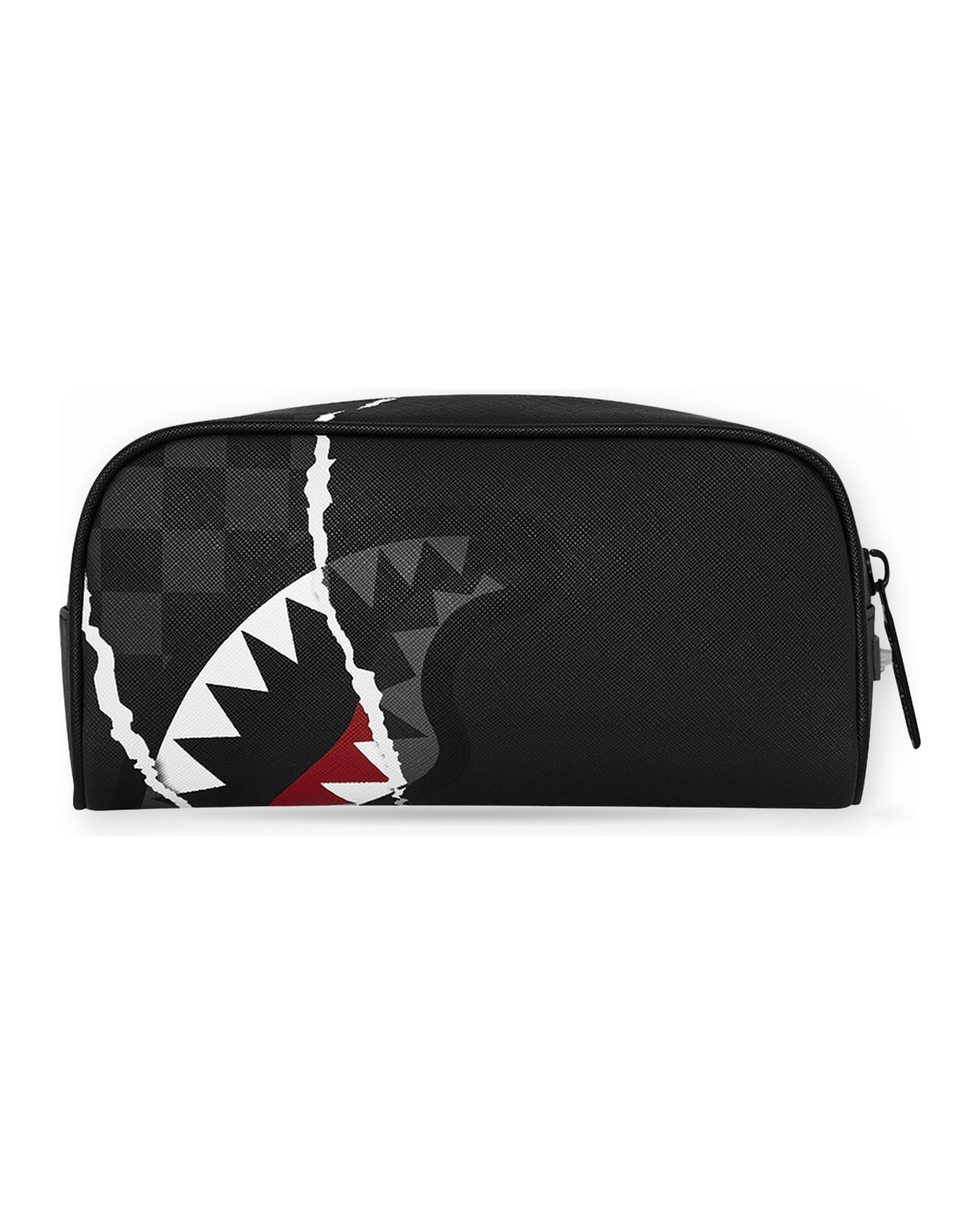 Beauty Case Unisex Sprayground - Center Rip Revealing Gray Check Pouch - Nero