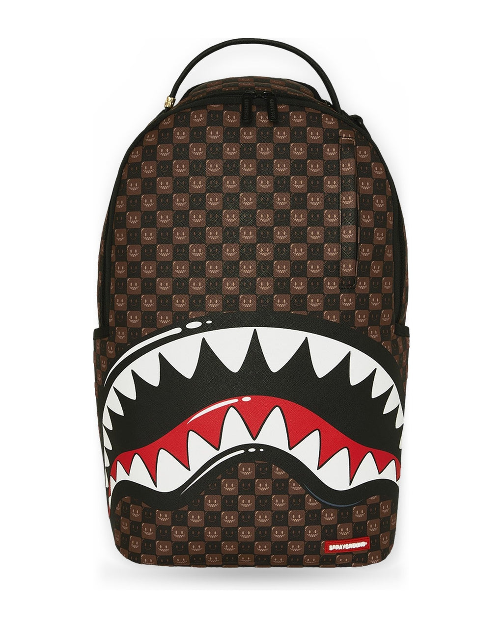 Zaini Casual Unisex Sprayground - Sharks In Paris Wtf Bubble Brown Check Backpack - Marrone