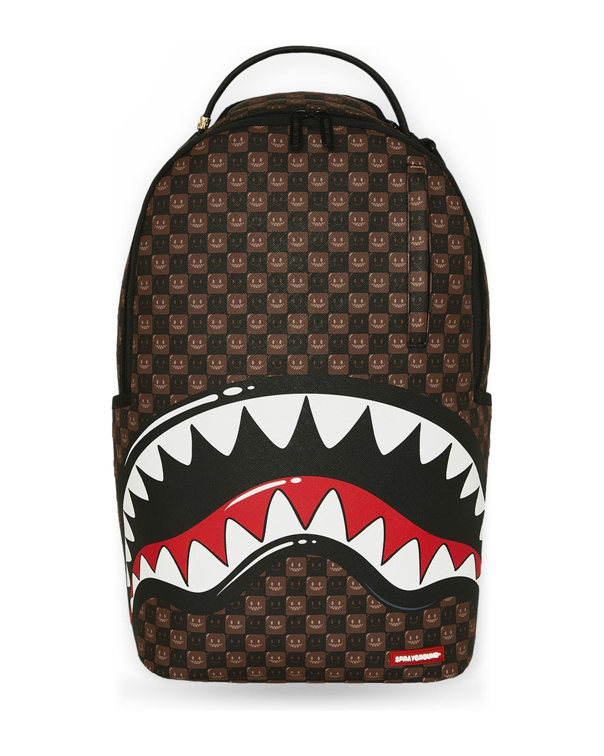 Zaini Casual Unisex Sprayground - Sharks In Paris Wtf Bubble Brown Check Backpack - Marrone