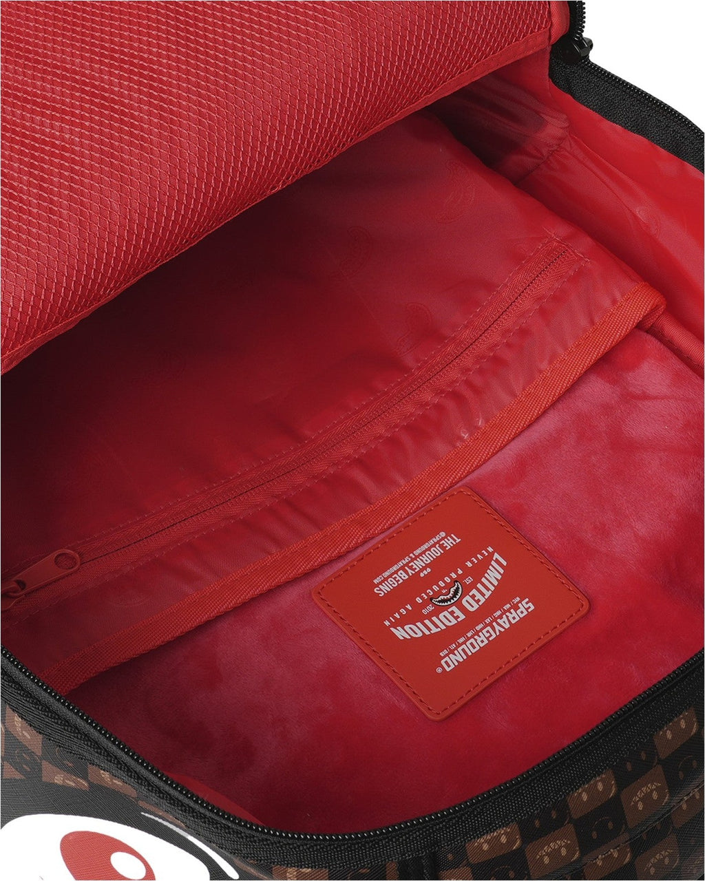 Zaini Casual Unisex Sprayground - Sharks In Paris Wtf Bubble Brown Check Backpack - Marrone