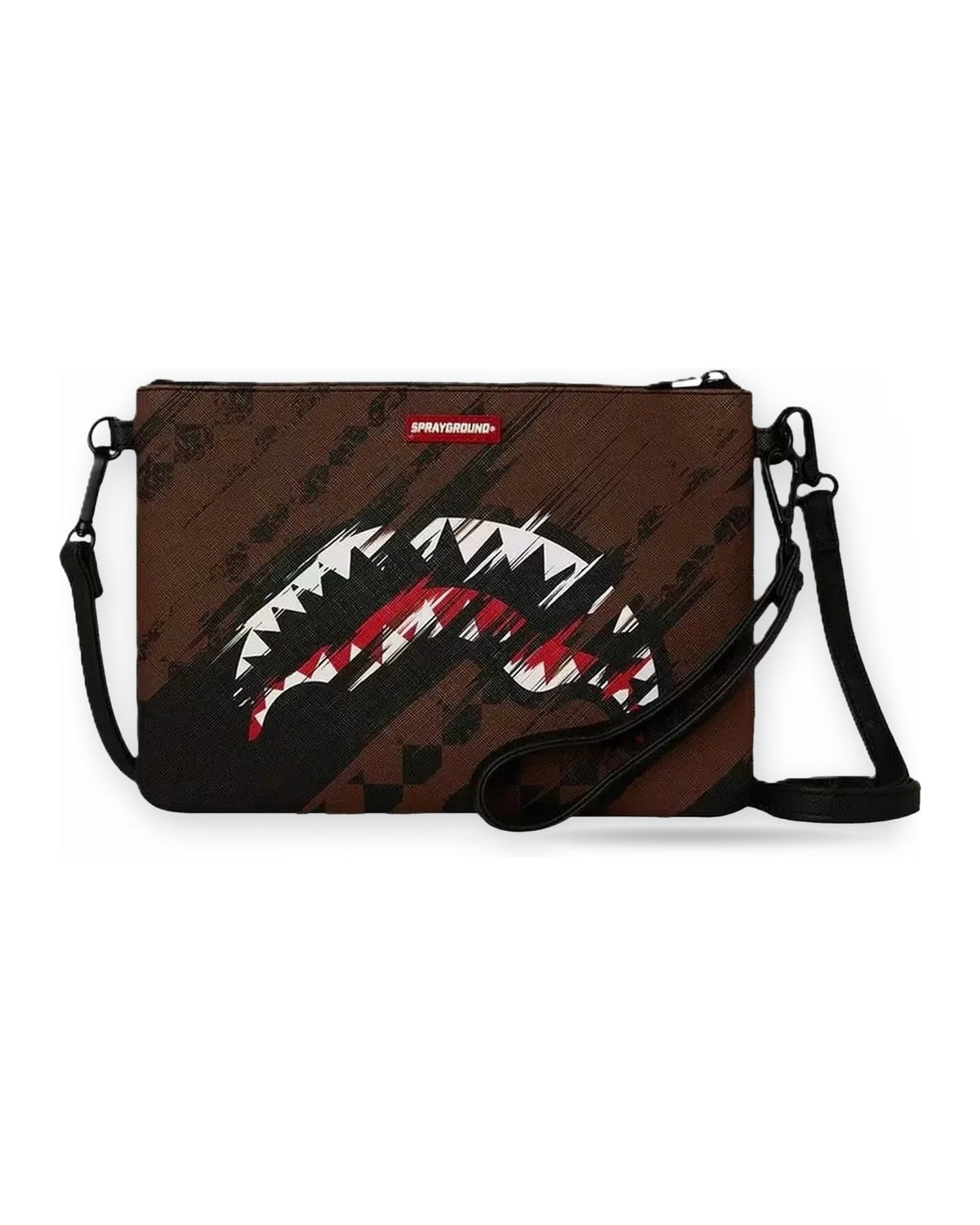 Borse a tracolla Unisex Sprayground - Smeared Grunge Crossbody Pouchette - Marrone