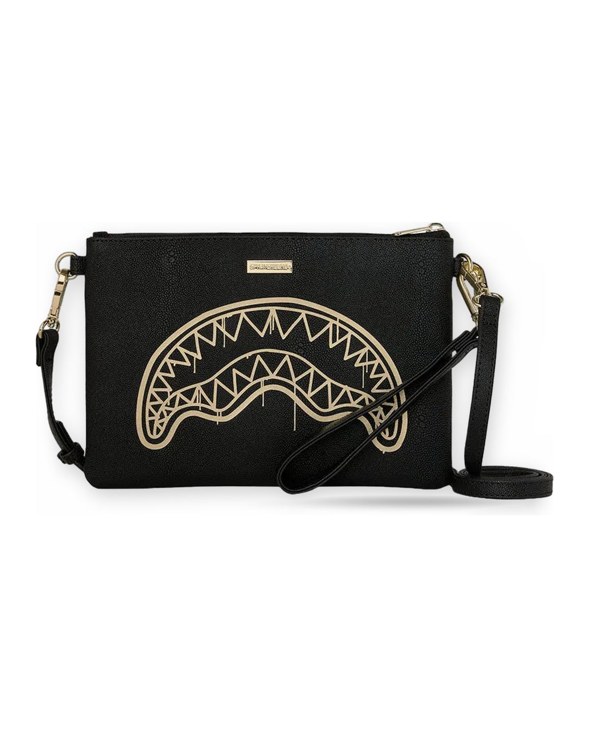 Borse a tracolla Unisex Sprayground - That Gold Drap Crossbody Pouchette - Nero