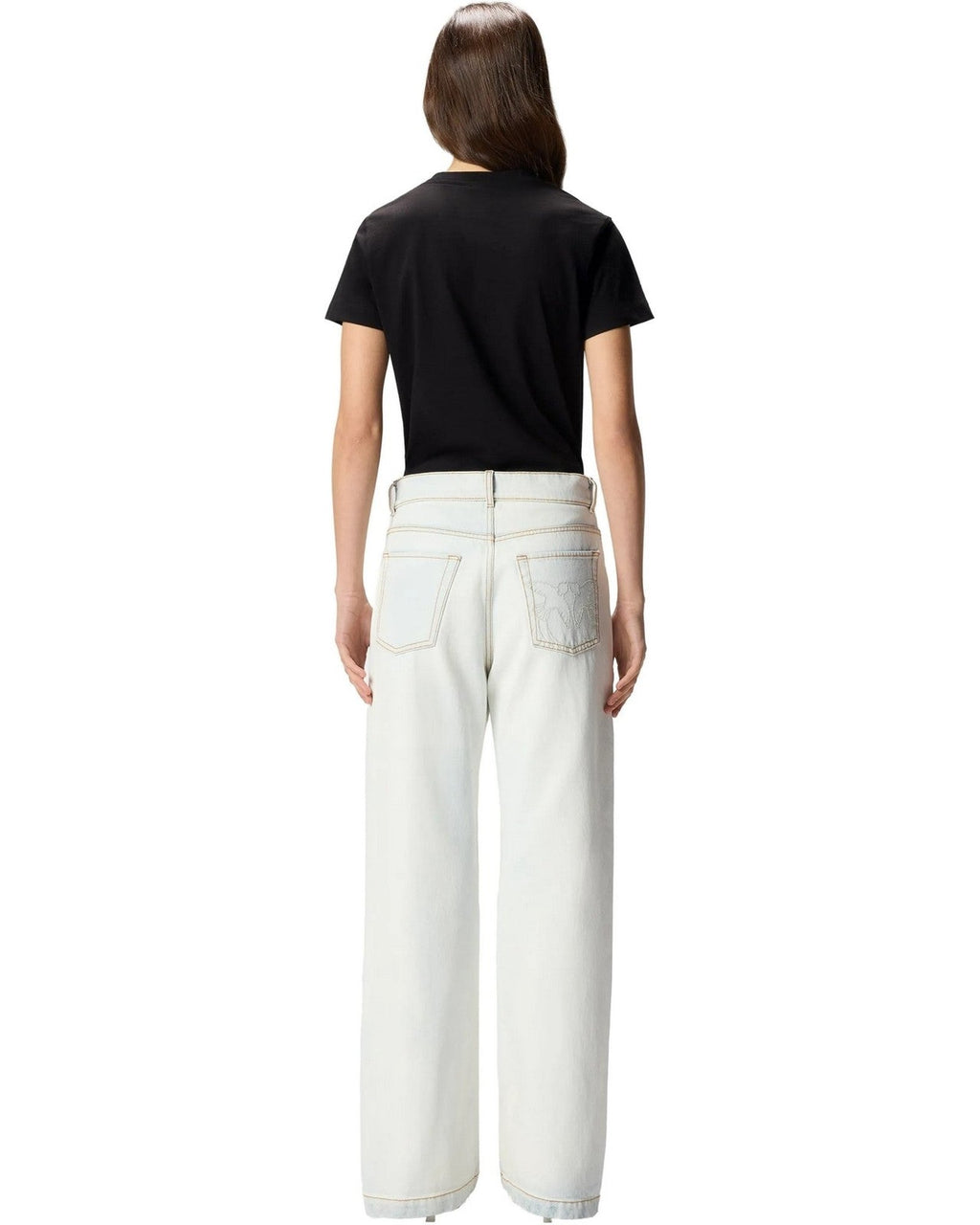 T-shirt Donna Pinko - Start T-Shirt Jersey Patch Eff - Nero